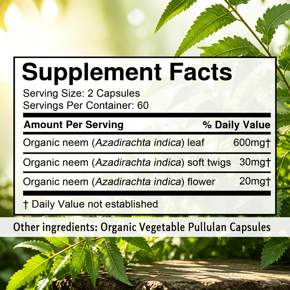 Капсулы из листьев нима - трав – обзор и цена Herbal Supplement